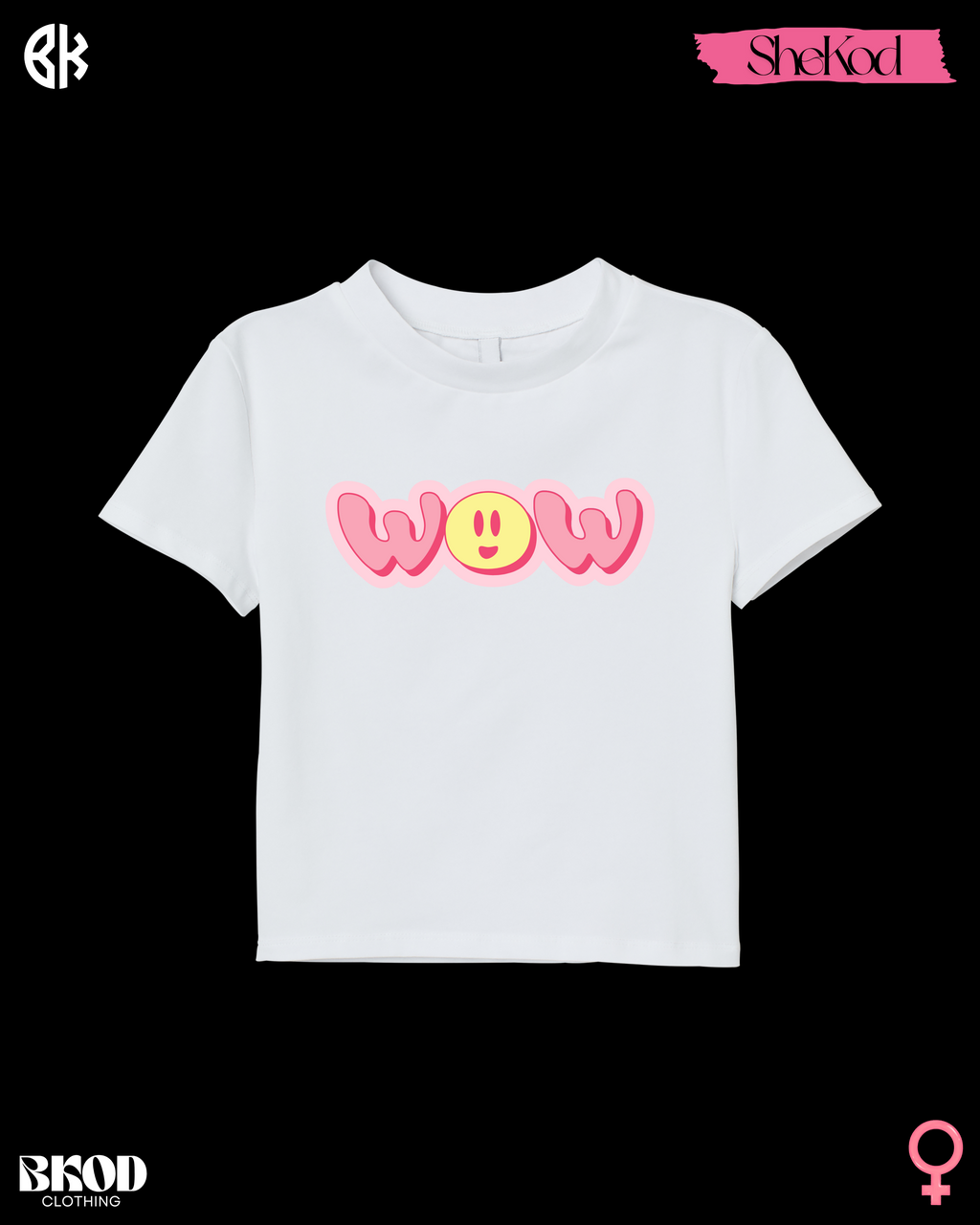 Wow Graphic Crop Tee