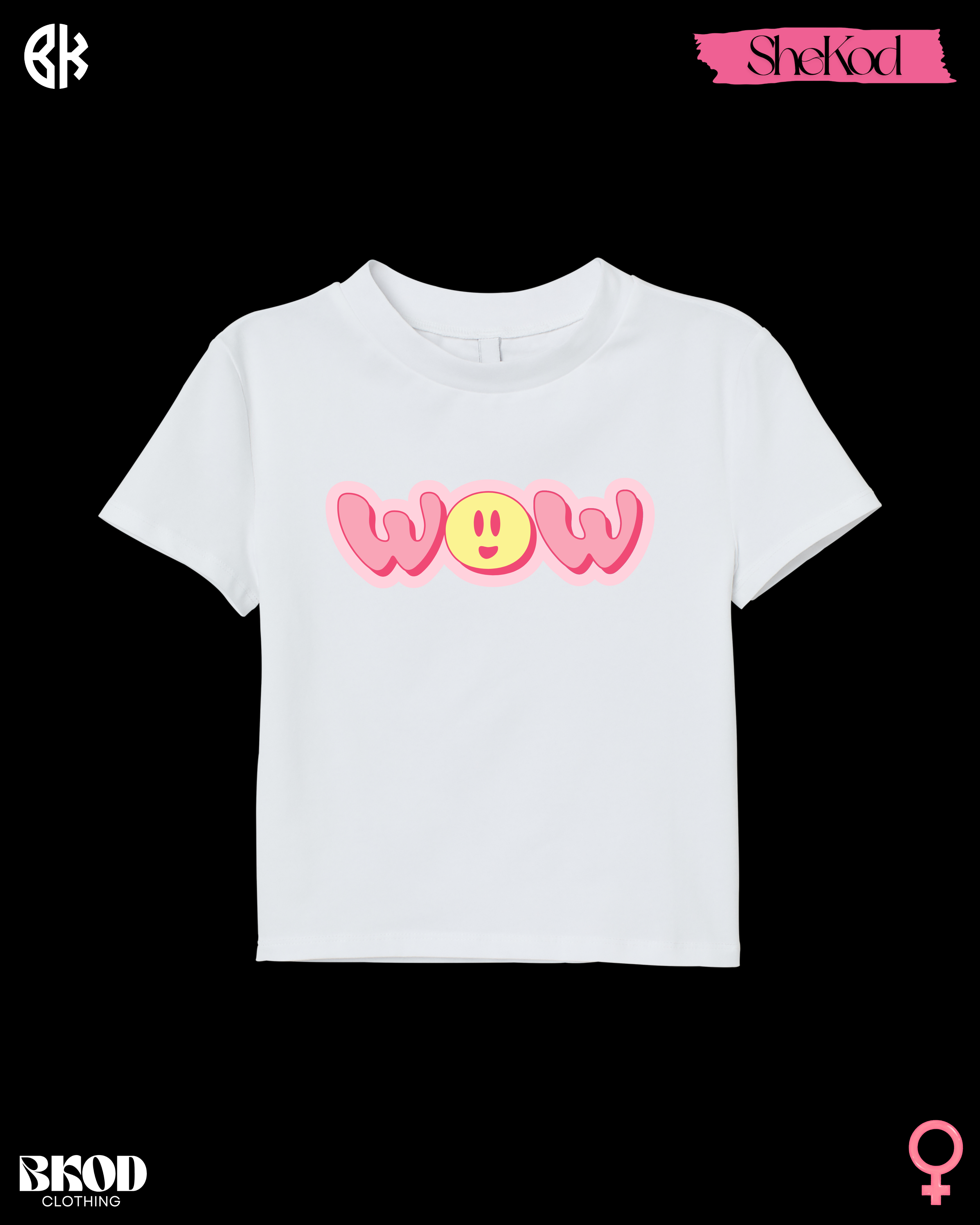 Wow Graphic Crop Tee
